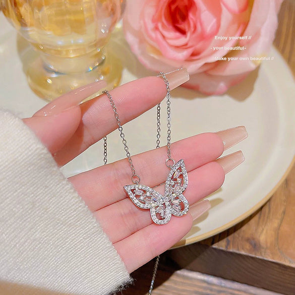 Women's Titanium Steel And Copper Gourd Geometric Pendant Necklace With Cross Chain Electroplating Simple Style