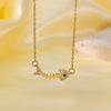 Women's Titanium Steel And Copper Necklace With Geometric And Heart Flower Bow Shapes Electroplated