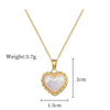 Women's Titanium Steel And Copper Necklace With Geometric Design And Diamond Microinlay
