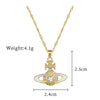 Women's Titanium Steel And Copper Necklace With Geometric Design And Diamond Microinlay