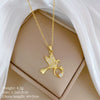 Women's Titanium Steel And Copper Necklace With Planet Starry Sky Geometric Pattern And Diamond Microinlay Design