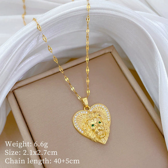 Women's Titanium Steel And Copper Necklace With Planet Starry Sky Geometric Pattern And Diamond Microinlay Design