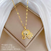 Women's Titanium Steel And Copper Necklace With Planet Starry Sky Geometric Pattern And Diamond Microinlay Design