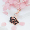 Women's Titanium Steel And Copper Necklace With Swan Design And Real Gold Plating