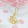 Women's Titanium Steel And Copper Necklace With Swan Design And Real Gold Plating