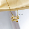 Women's Titanium Steel And Copper O Word Chain Necklace With Electroplating Simple Style Pendant Jewelry