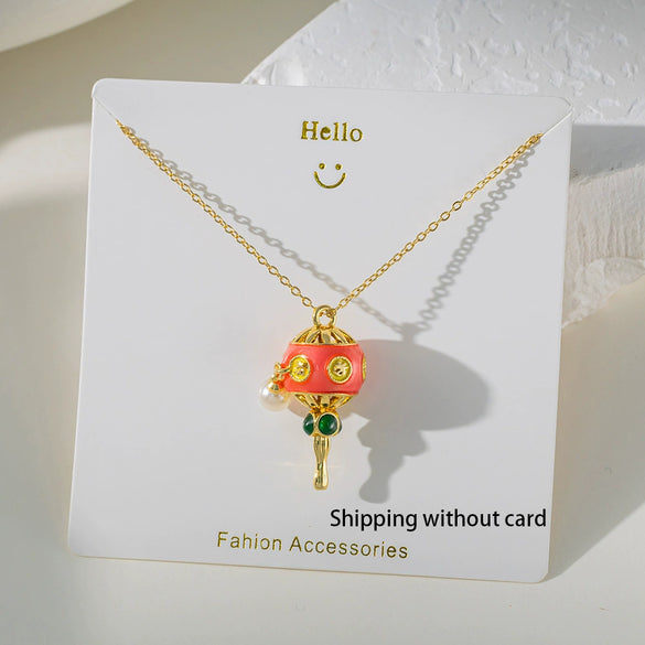 Women's Titanium Steel And Copper Pendant Necklace With Animal Zodiac Heart Shape Geometric Dripping Oil Design O Word Chain