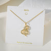 Women's Titanium Steel And Copper Pendant Necklace With Animal Zodiac Heart Shape Geometric Dripping Oil Design O Word Chain