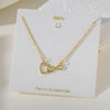 Women's Titanium Steel And Copper Pendant Necklace With Animal Zodiac Heart Shape Geometric Dripping Oil Design O Word Chain