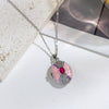 Women's Titanium Steel And Copper Photo Box Necklace With Oval Oil Drop Shape Cross Chain Real Gold Plated Enhanced Color Retention Sweet And Geometric Style