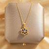 Women's Titanium Steel And Copper Ship Rudder Pendant Necklace With Electroplating Treatment