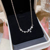 Women's Titanium Steel And Copper Star Shape Geometric Style Cross Chain Necklace With Electroplating