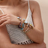 Women's Titanium Steel And Stainless Steel Electroplated Bracelet With Shell Flower Conch Design