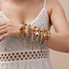 Women's Titanium Steel And Stainless Steel Electroplated Bracelet With Shell Flower Conch Design