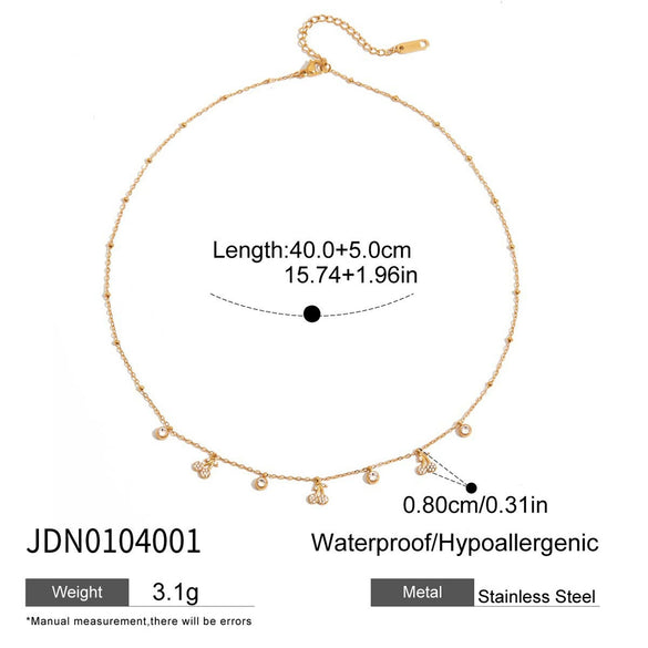 Women's Titanium Steel And Stainless Steel Geometric Fruit Food Style Electroplating Necklace