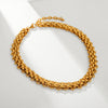 Women's Titanium Steel And Stainless Steel Geometric Handwoven Electroplated Watch Strap Chain Necklace