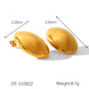 Women's Titanium Steel And Stainless Steel Geometric Heart Flower Drop Shape Star Ins Style Gold And Silver Twocolor 18K Gold Plated Vacuum Electroplated Earrings