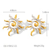Women's Titanium Steel And Stainless Steel Geometric Heart Flower Drop Shape Star Ins Style Gold And Silver Twocolor 18K Gold Plated Vacuum Electroplated Earrings