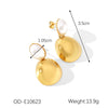 Women's Titanium Steel And Stainless Steel Geometric Heart Flower Drop Shape Star Ins Style Gold And Silver Twocolor 18K Gold Plated Vacuum Electroplated Earrings