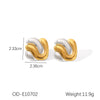 Women's Titanium Steel And Stainless Steel Geometric Heart Flower Drop Shape Star Ins Style Gold And Silver Twocolor 18K Gold Plated Vacuum Electroplated Earrings