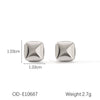 Women's Titanium Steel And Stainless Steel Geometric Heart Flower Drop Shape Star Ins Style Gold And Silver Twocolor 18K Gold Plated Vacuum Electroplated Earrings