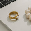 Women's Titanium Steel And Stainless Steel Geometric Ring Jewelry With Electroplating Design
