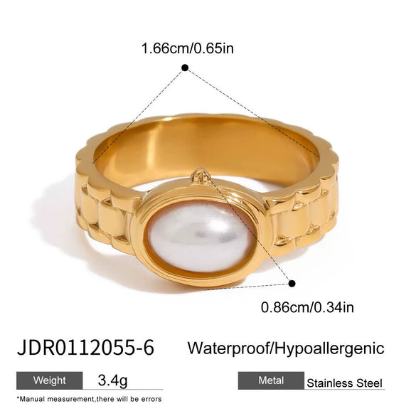 Women's Titanium Steel And Stainless Steel Geometric Ring Jewelry With Electroplating Design