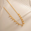 Women's Titanium Steel And Stainless Steel Geometric Style Diamond Tassel Jewelry With Electroplating And Ball Chain