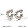 Women's Titanium Steel And Stainless Steel Geometric Style Electroplated And Pvd Vacuum Plated Earrings
