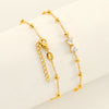 Women's Titanium Steel And Stainless Steel Geometric Zircon Bracelet With Electroplating