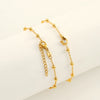 Women's Titanium Steel And Stainless Steel Geometric Zircon Bracelet With Electroplating
