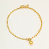 Women's Titanium Steel And Stainless Steel Hollow Ball Ot Buckle Necklace With Electroplating Retro And Simple Style