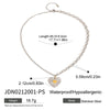 Women's Titanium Steel And Stainless Steel Jewelry Necklace And Earrings With Love Water Drops Bell Patterns Electroplated