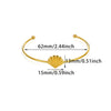Women's Titanium Steel And Stainless Steel Little Fresh Plants Flowers Vintage Bracelet With Electroplating
