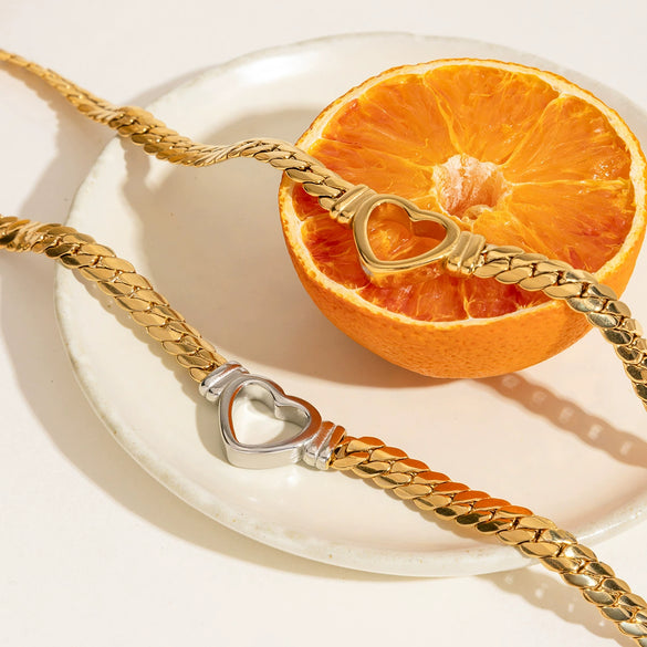 Women's Titanium Steel And Stainless Steel Necklace With Electroplating Jewelry