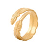Women's Titanium Steel And Stainless Steel Opening Adjustable Nonfading Ring With Electroplating Niche And Natural Style