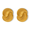 Women's 316L Stainless Steel Asymmetric Water Drop Shape Geometric Design Electroplated Earrings