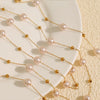 Women's 316L Stainless Steel Baby's Breath Pearl Necklace With Electroplating Fashionable Clavicle Chain