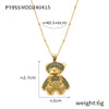 Women's Titanium Steel Bear Necklace With Geometric Pattern And Electroplating Design