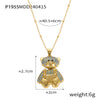 Women's Titanium Steel Bear Necklace With Geometric Pattern And Electroplating Design
