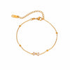 Women's Titanium Steel Bow Bracelet With Real Gold Plating Light Luxury Versatile Fashion Jewelry