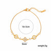 Women's Titanium Steel Bracelet With Colorful Zircon Geometric Heart Design And Real Gold Plating