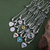 Women's 316L Stainless Steel Bracelet With Retro Personality Exaggerated Eyes Pendant And Geometric Style Electroplated