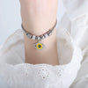 Women's 316L Stainless Steel Bracelet With Retro Personality Exaggerated Eyes Pendant And Geometric Style Electroplated