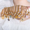 Women's 316L Stainless Steel Bracelet With Retro Personality Exaggerated Eyes Pendant And Geometric Style Electroplated