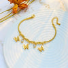 Women's Titanium Steel Butterfly Beaded Electroplated Allmatch Bracelet