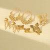 Women's Titanium Steel Butterfly Flower Electroplated Earrings Light Luxury Style