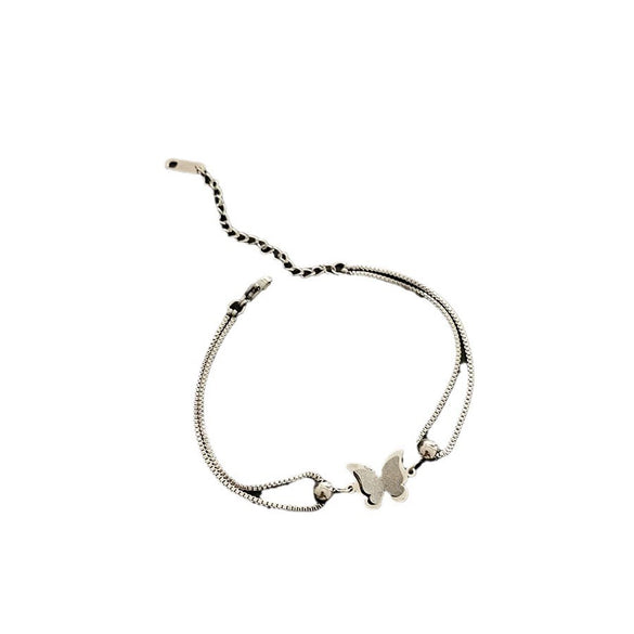 Women's Titanium Steel Butterfly Light Luxury Geometric Polished Bracelet