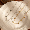 Women's Titanium Steel Butterfly Necklace With French Romantic Style And 18K Gold Plated Electroplating