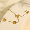 Women's 316L Stainless Steel Butterfly Tassel Necklace Electroplated Light Luxury Fashion Design